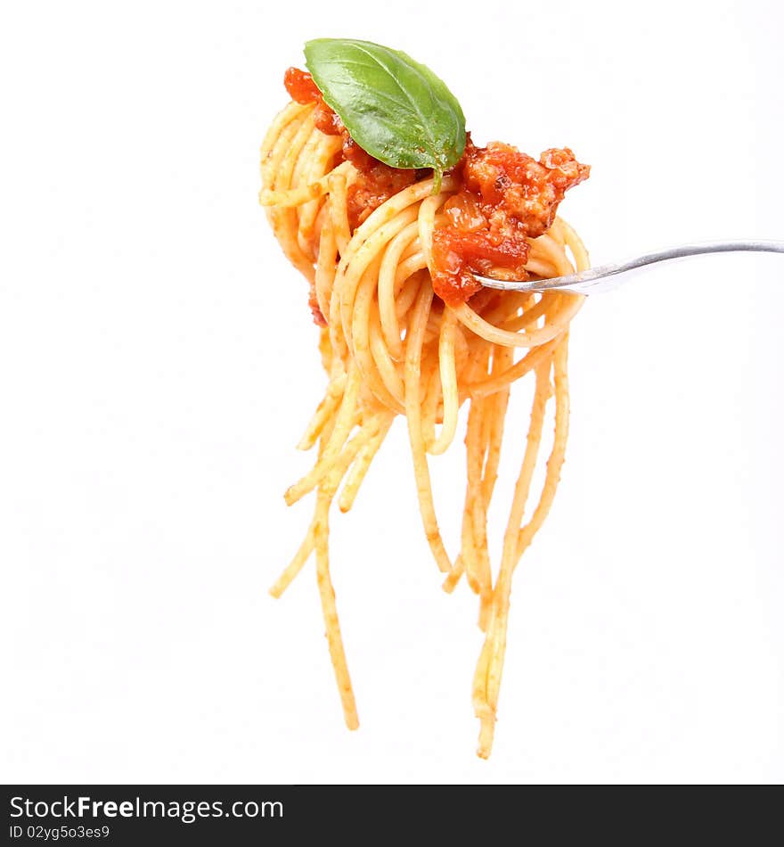 Spaghetti Bolognese On A Fork