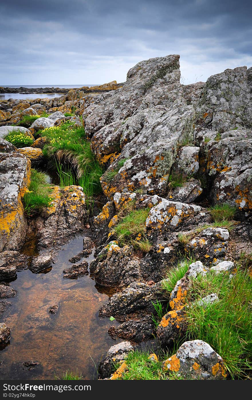 Rocks on Bornholm island, Baltic sea