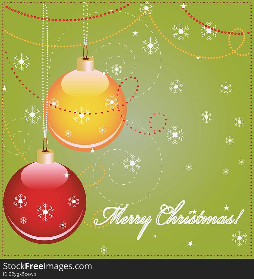 Cristmas greeting card - vector illustration. Cristmas greeting card - vector illustration