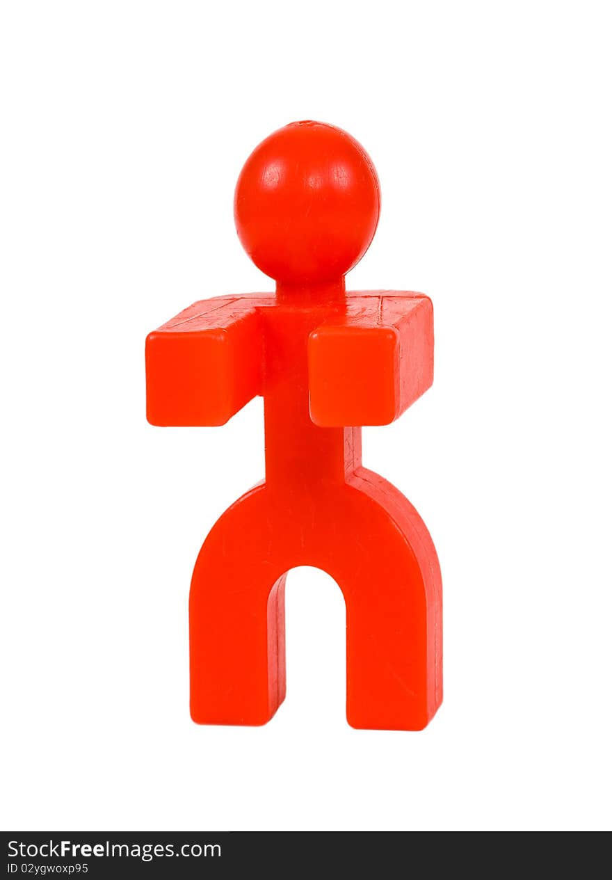 Red stylized man