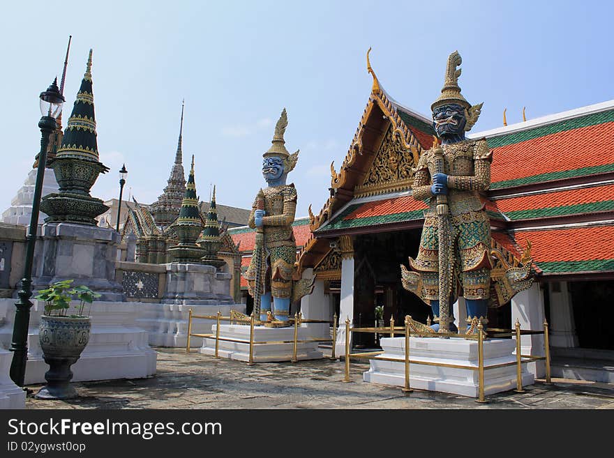 Thai Authentic Architecture in Bangkok,Wat pra kaew Bangkok Thailand