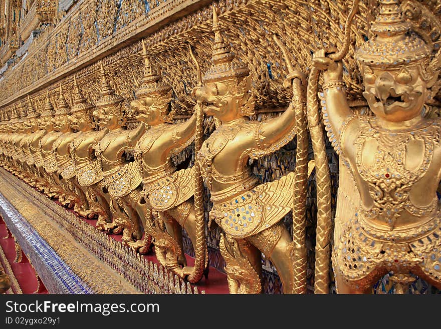 Golden Garuda at Wat Phra Keao Temple, Bangkok Thailand