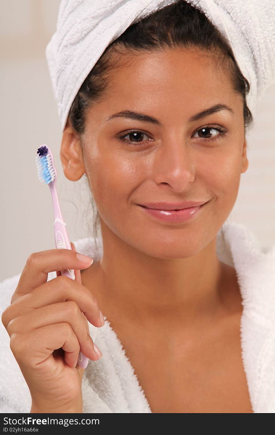 Woman With Toothbrush