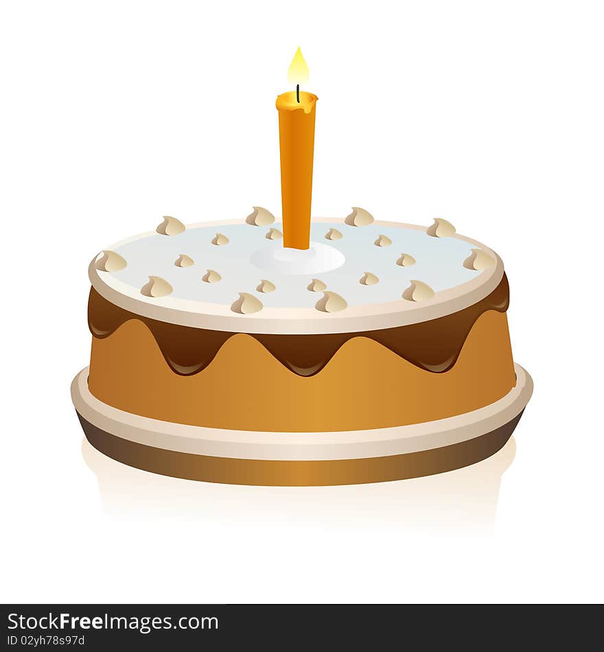 Illustration of cake on isolated background. Illustration of cake on isolated background