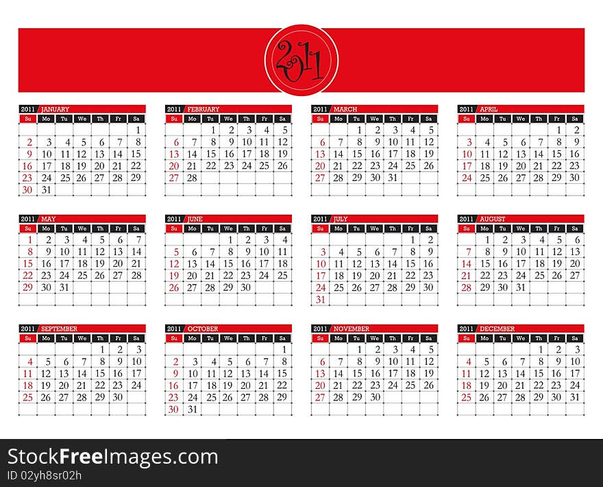 Calendar for 2011