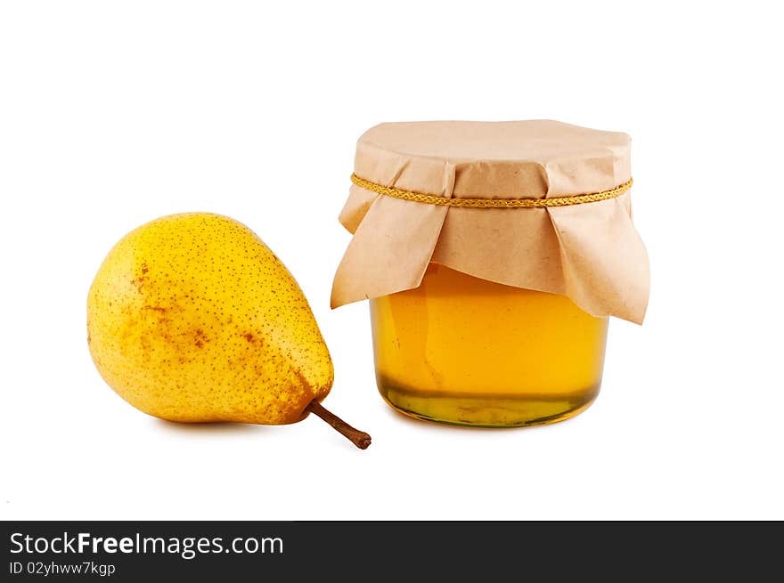 Honey pear isolated.