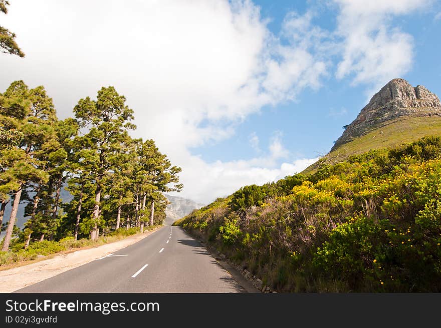 Lions Head to the right of Table Mountain in Cape Town. Lions Head to the right of Table Mountain in Cape Town.