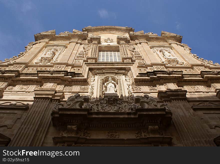 Italy, Gallipoli, Front of the Cathedral. Italy, Gallipoli, Front of the Cathedral