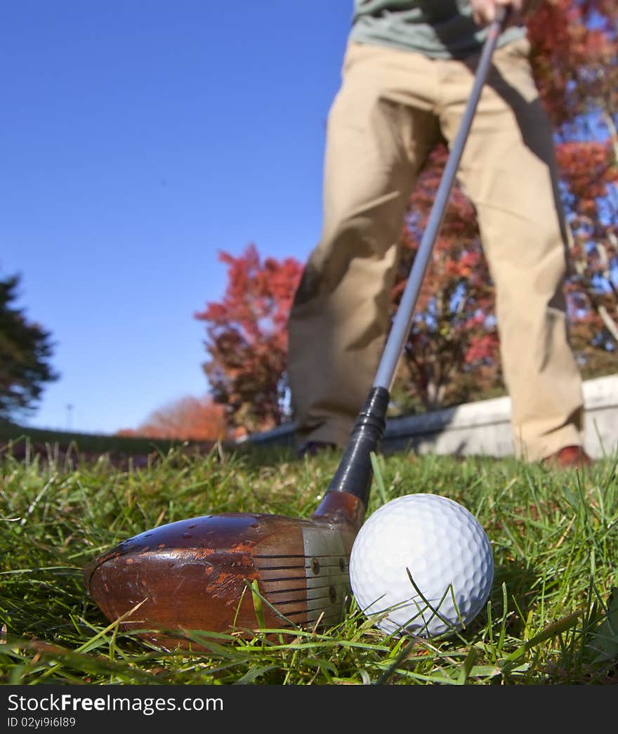 Old club used in the fairway. Old club used in the fairway