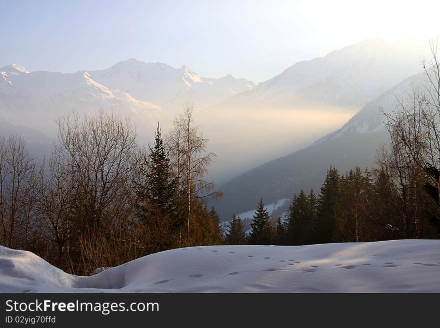 Sunrise in the Alps