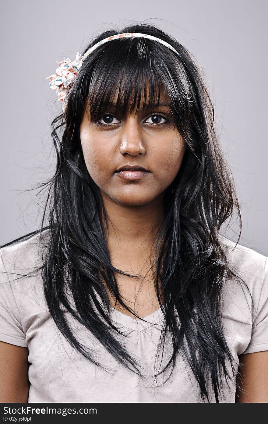 Young attractive Indian girl, highly detailed portrait