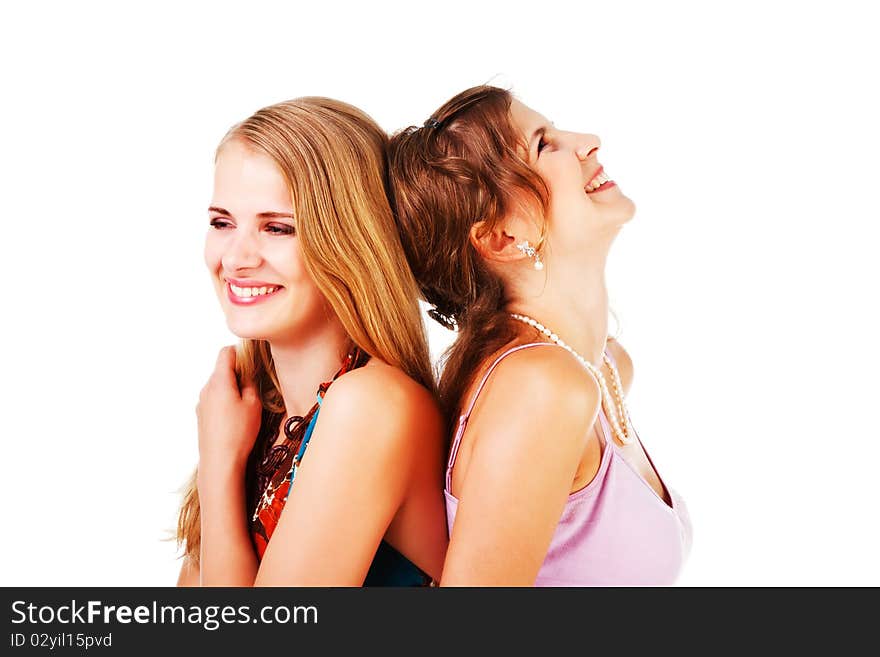 Charming Young Girls In Colorful Dress