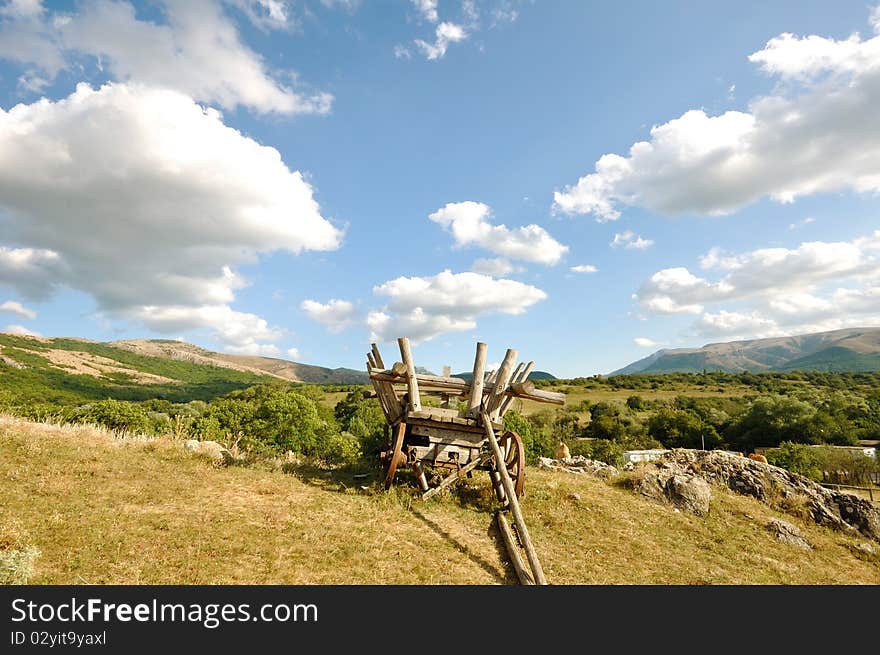 Mountain Landscape With A Peasant Cart