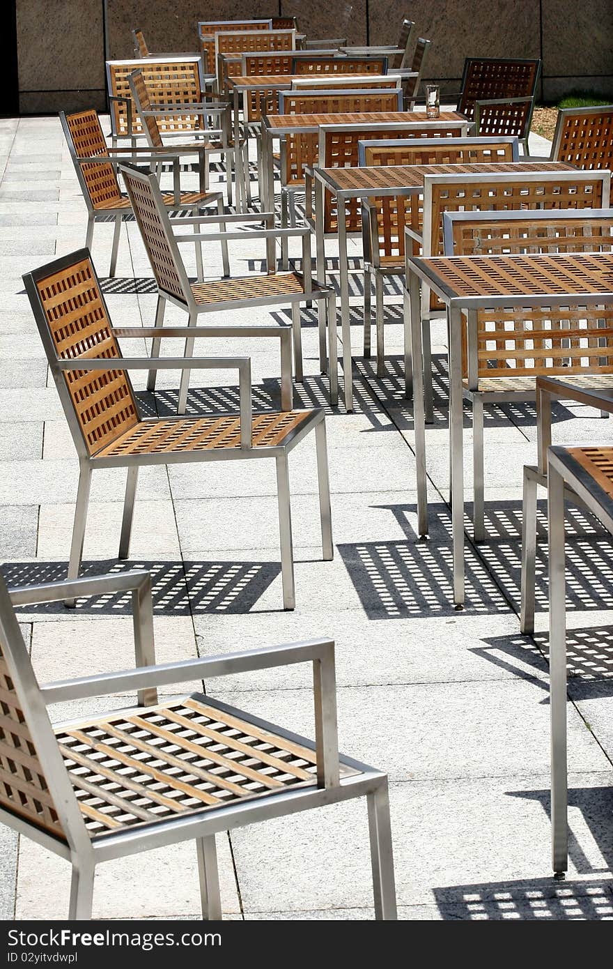 Chairs on the terrace of hotel