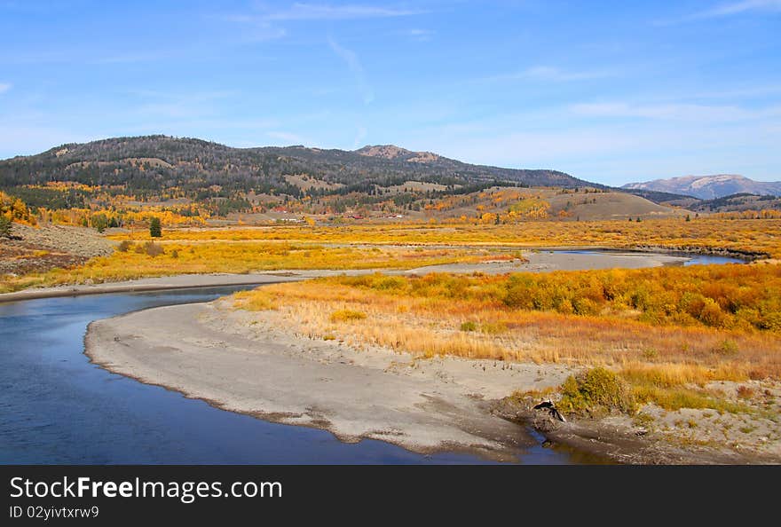 Scenic landscape in Yellow stone national park Wyoming. Scenic landscape in Yellow stone national park Wyoming