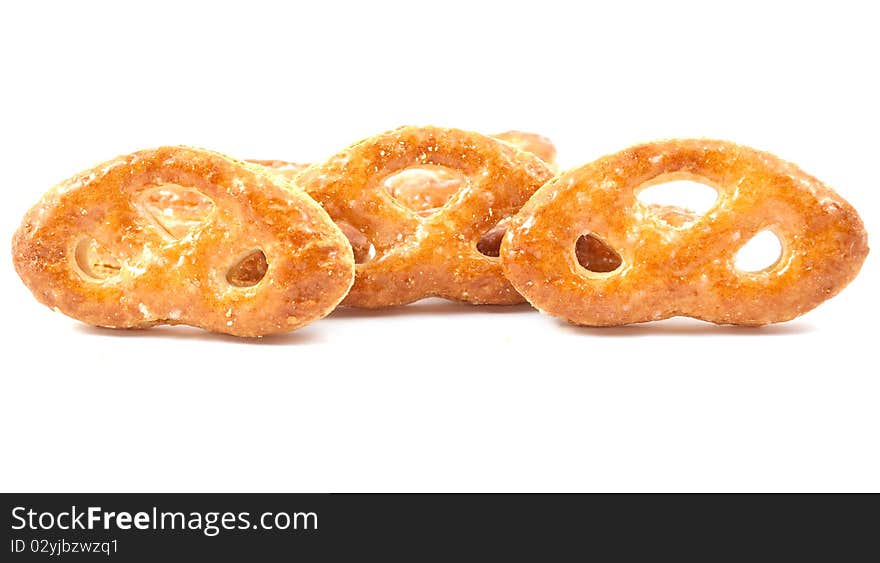 Pretzel on a white background