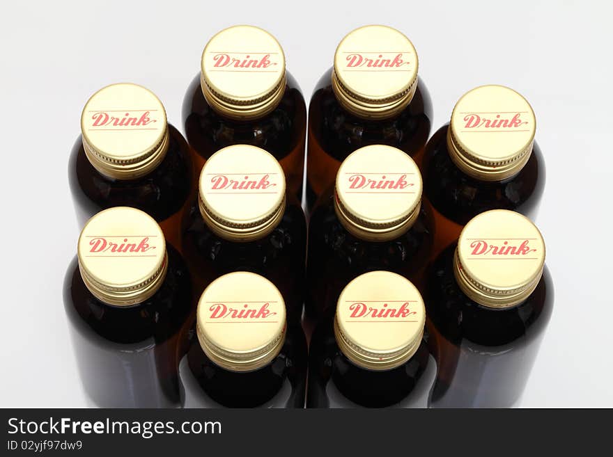 Medicine bottles isolated on white background