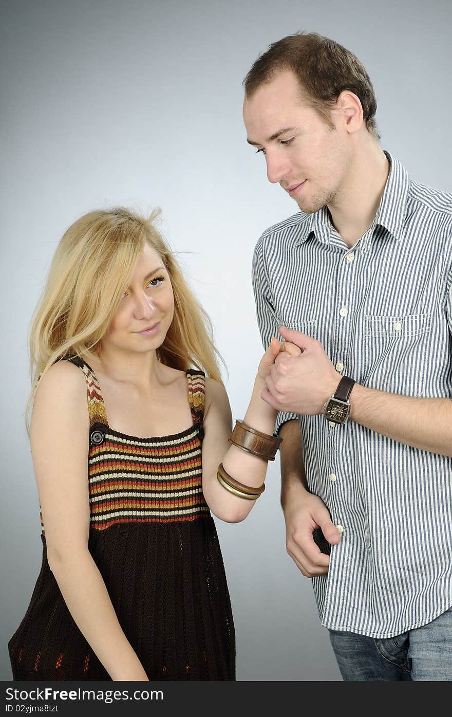 Young couple celebrating love