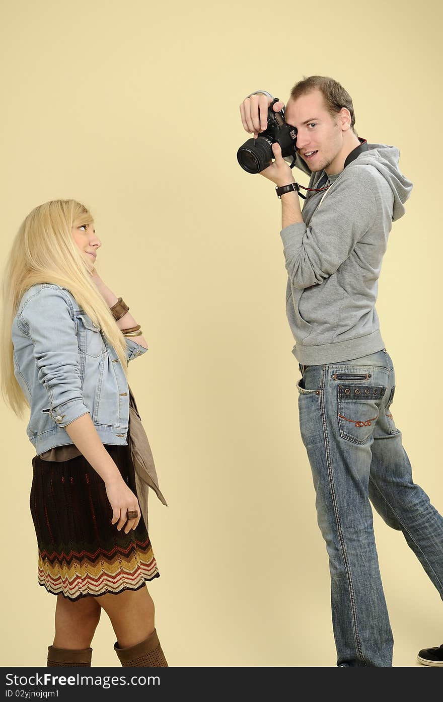 Photographer Working With Girl