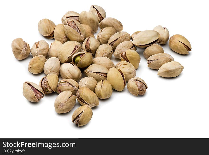 Pistachios very sensual (clipping path)