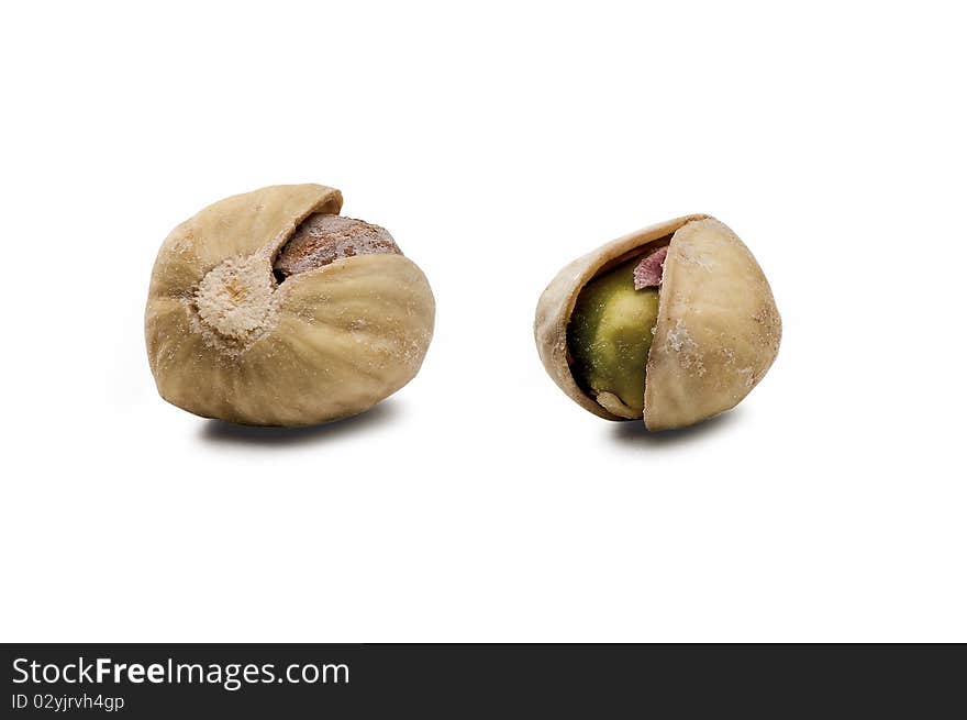 Pistachios very sensual (clipping path)