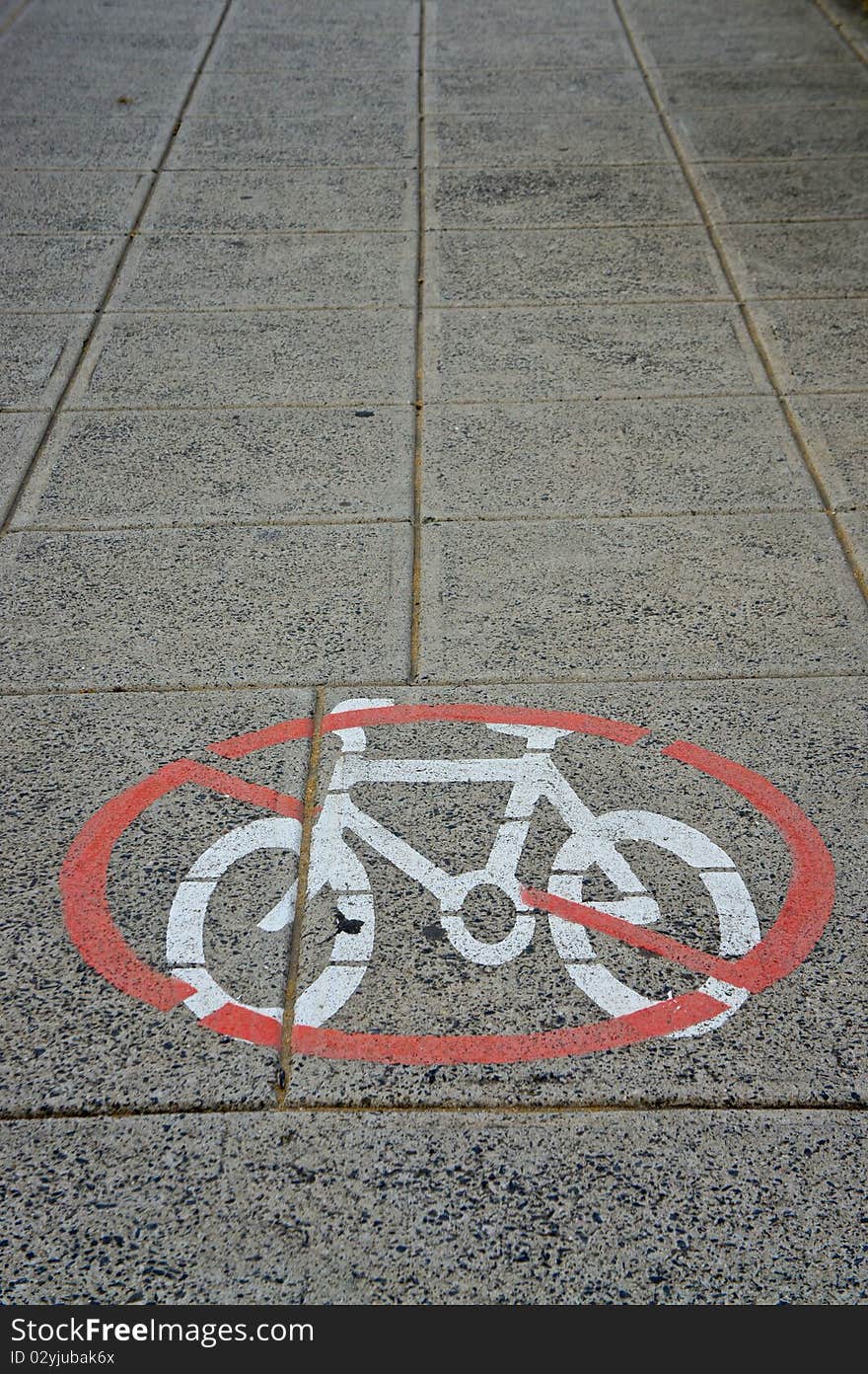 The No Bicycle Road Sign