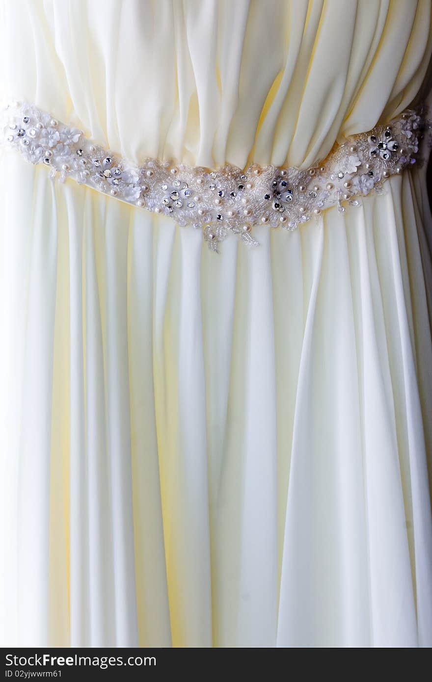 Image of front of bride in wedding dress