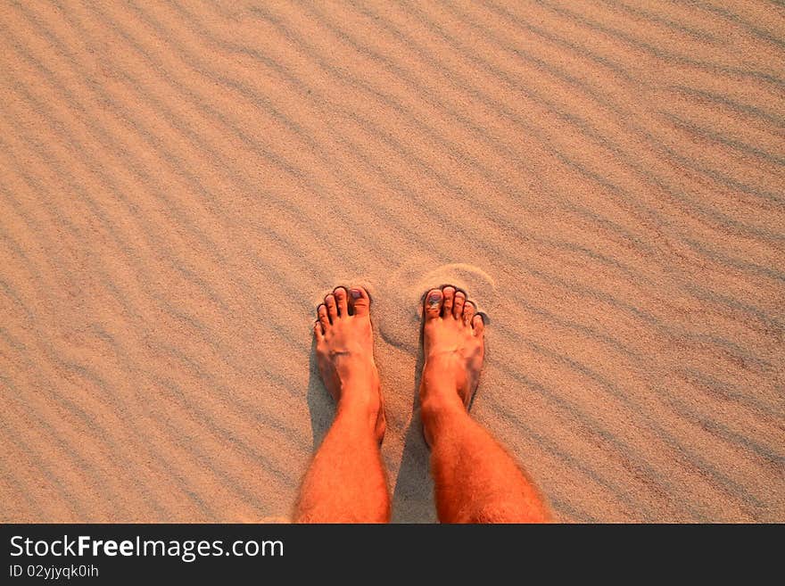 Feet on beach