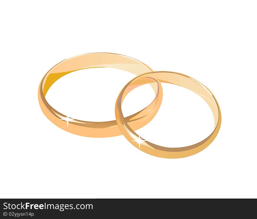 Two Wedding Rings Isolated