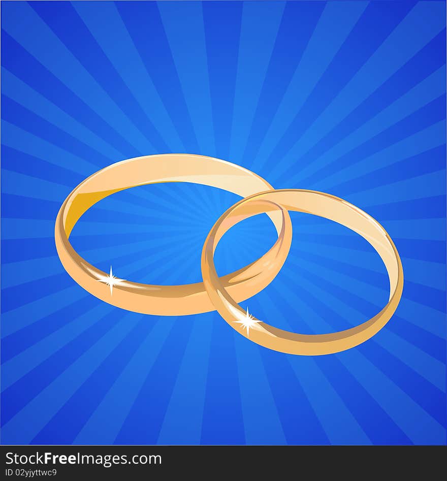 Two wedding rings,  illustration