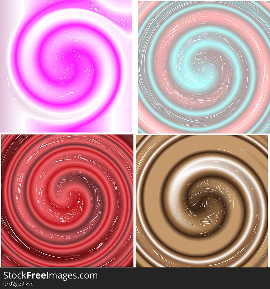 Set of abstract cream backgrounds