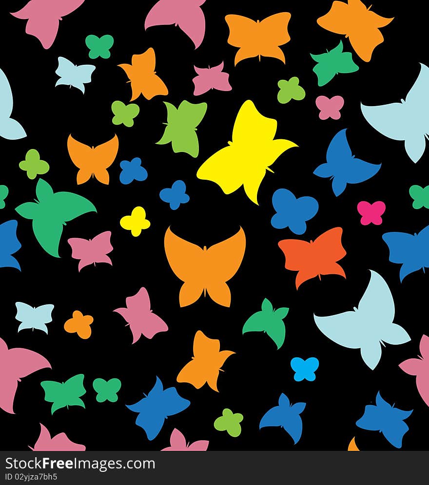 Background With Butterflies