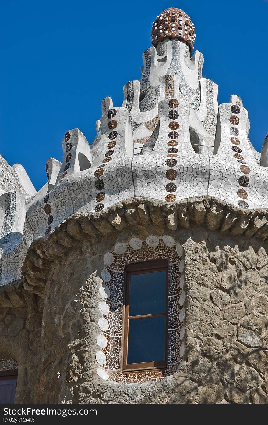 Park Guell located at Barcelona, Spain