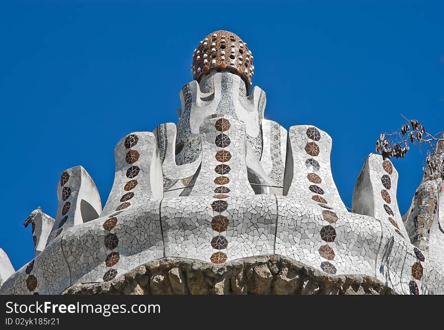 Park Guell located at Barcelona, Spain