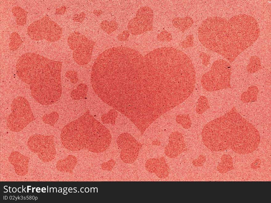 Grunge Paper Vintage Red Hearts