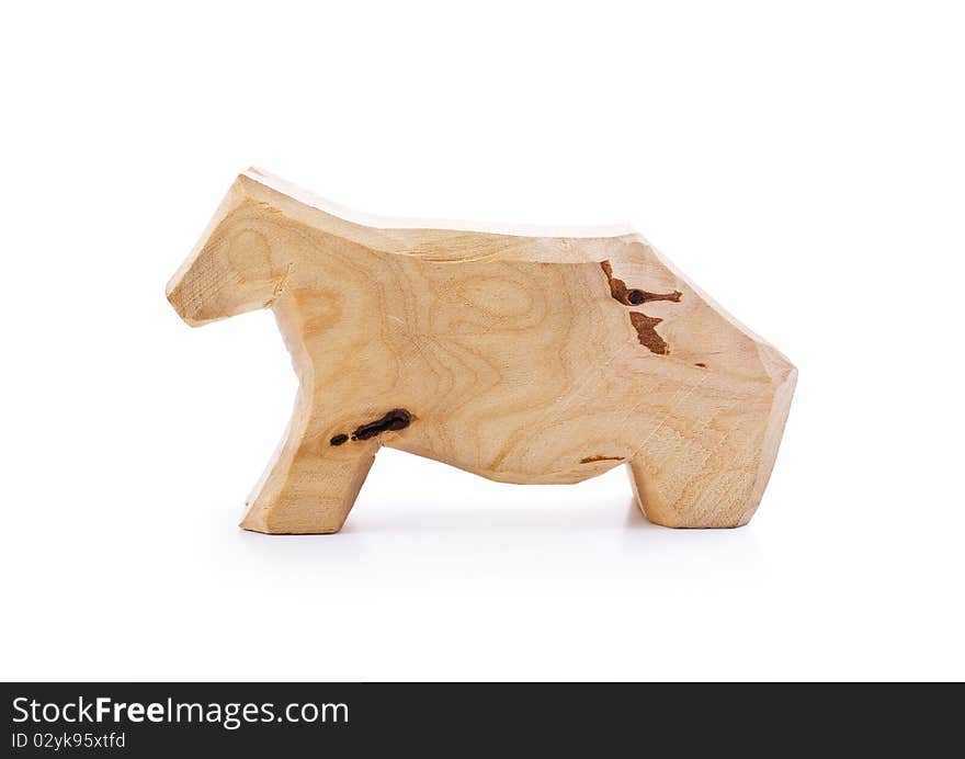 Wooden Horse from Ukraine on white background. Wooden Horse from Ukraine on white background