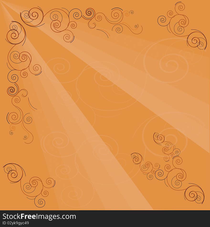 Background,The invitation, brown background, curls