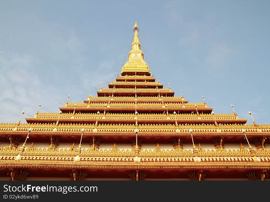 Photo thai temple in khonkaen thailand. Photo thai temple in khonkaen thailand