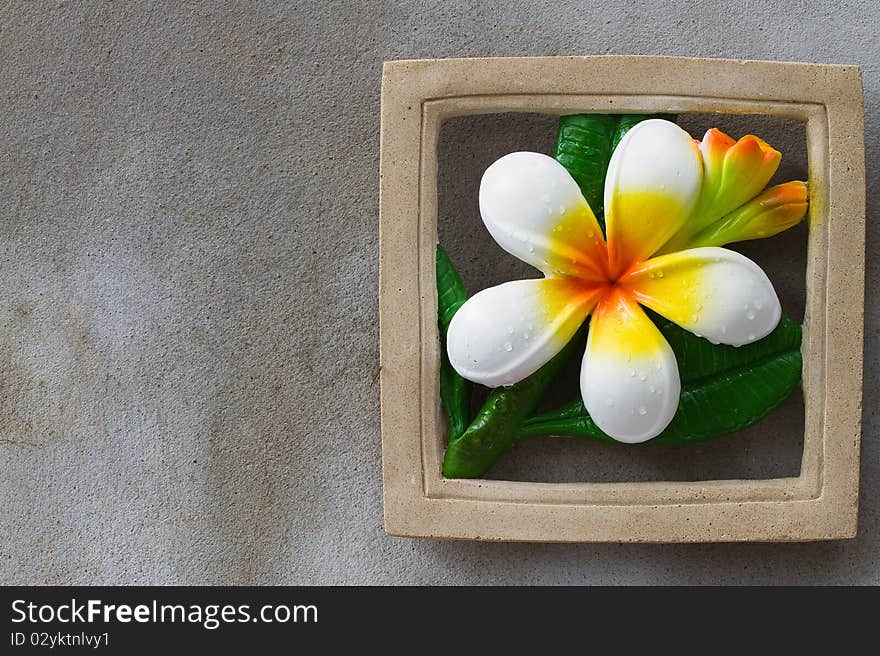 Flowers made of sandstone.