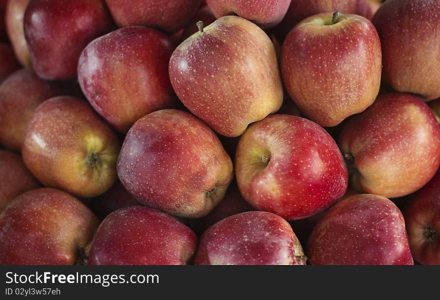 Large Group Of Organic Red Apples