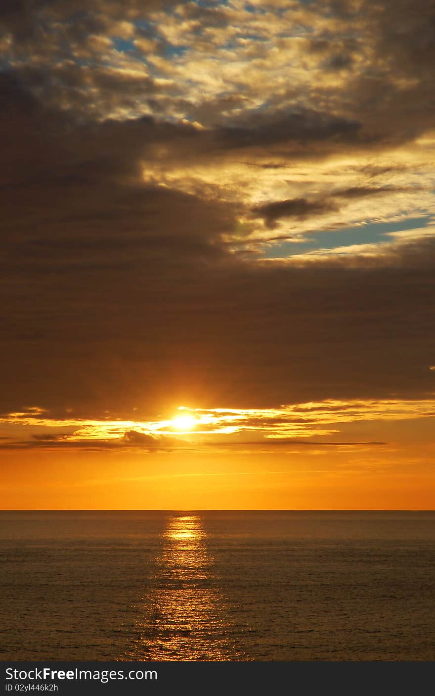 Sunrise on the sea and morning cloudscape. Sunrise on the sea and morning cloudscape