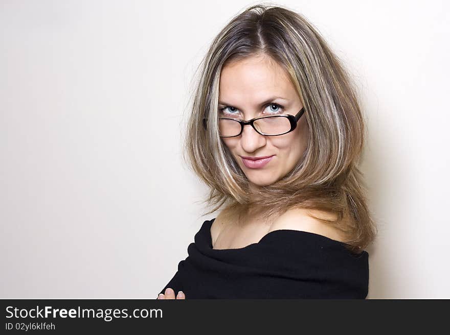 Woman portrait with glasses