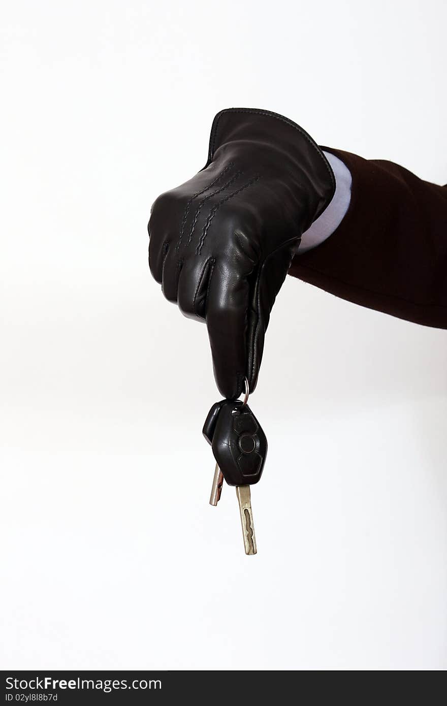 Female hand holding a car keys. Female hand holding a car keys