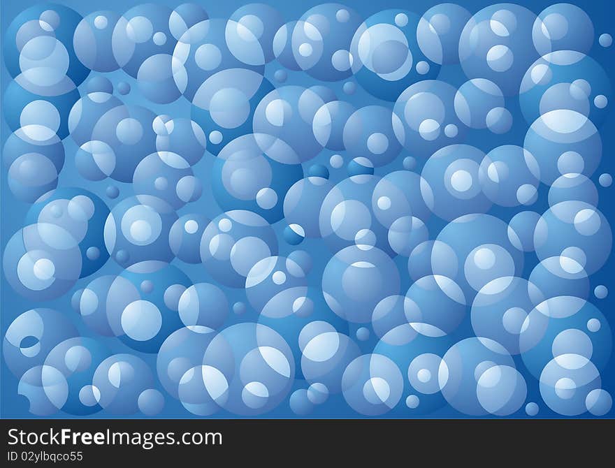 Vector illustration of Blue wave background