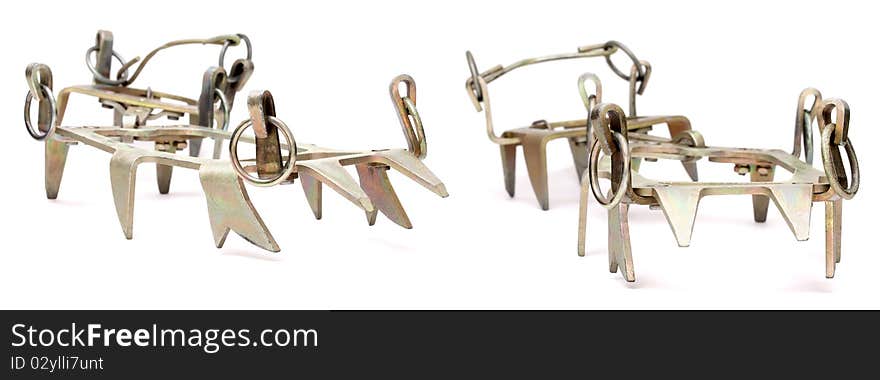 Two Steel Crampon isolated