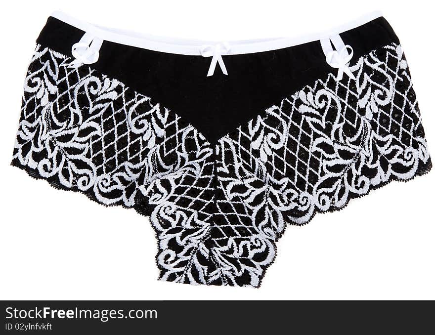 Black feminine undershorts with pattern