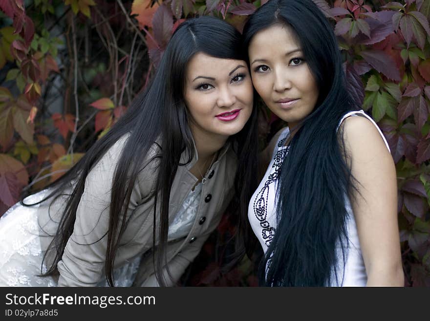 Two Female Friends Walking