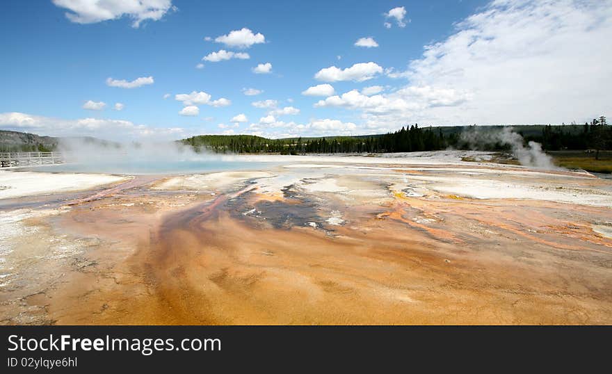 Lower geyser basin  yellow stone national park. Lower geyser basin  yellow stone national park