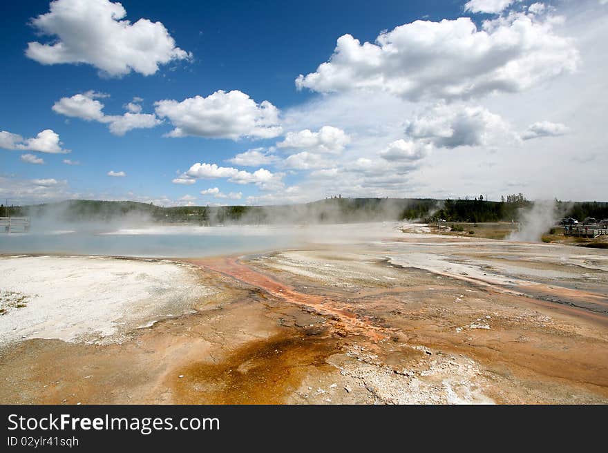 Lower geyser basin yellow stone national park. Lower geyser basin yellow stone national park