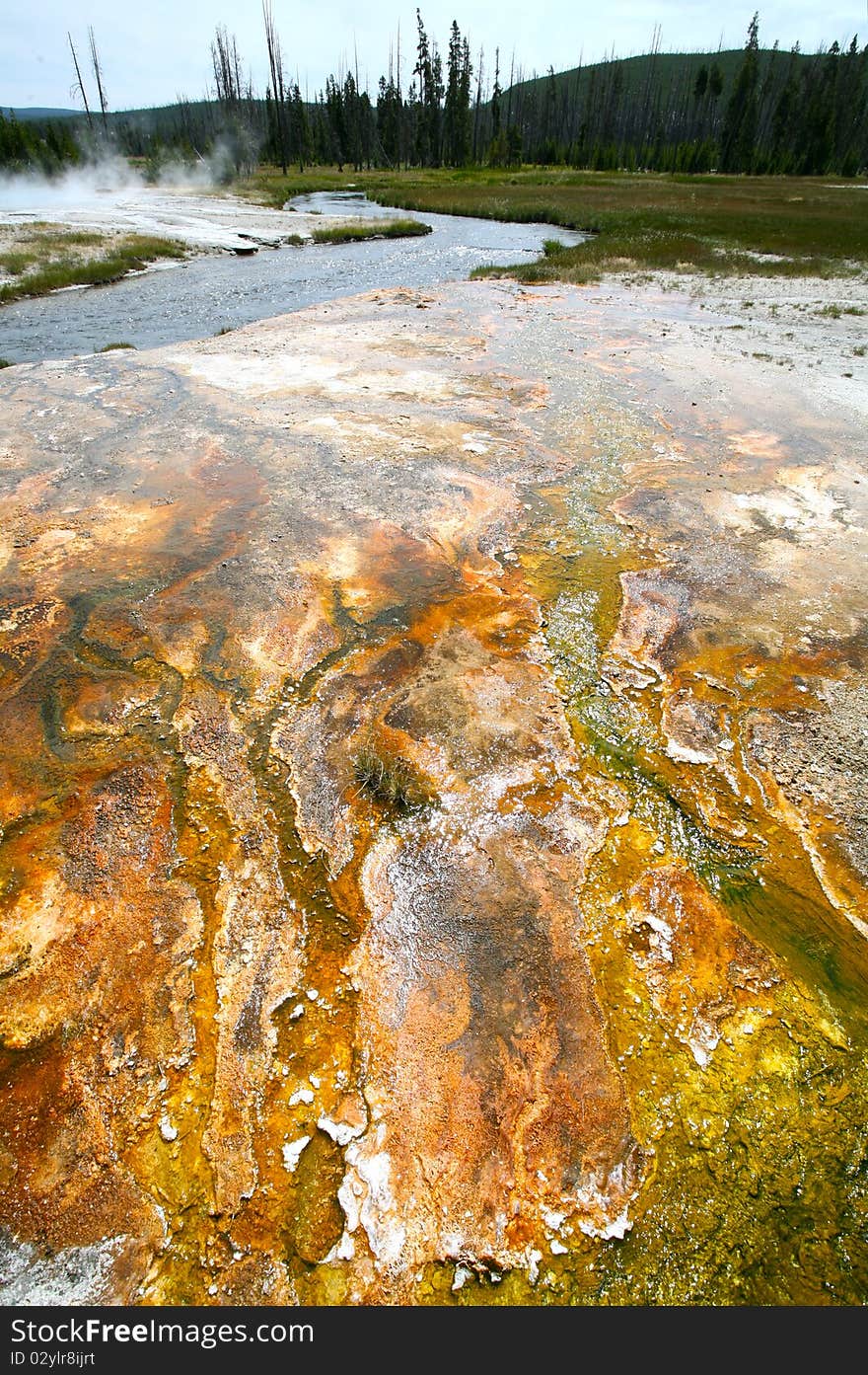 Lower geyser basin yellow stone national park. Lower geyser basin yellow stone national park